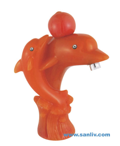 Dolphin Basin Mixer Faucet in Stone Material Dolphin Basin Mixer Faucet