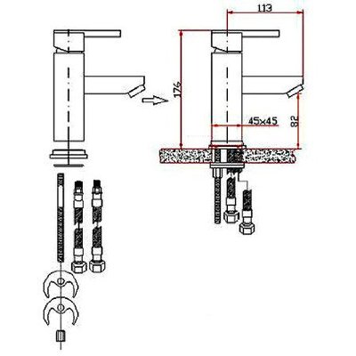 Bathroom Fixtures on Bain Mixer Tap Or Bathroom Sink Faucet Installation Drawings