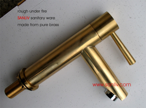 Polished Brass Single Tap Faucet w/o Nickel Chrome