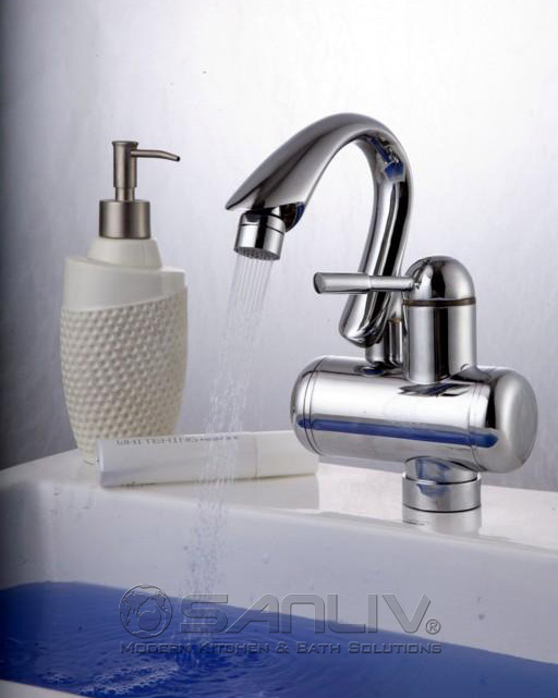 Electric Instant Hot Water Washbasin Faucet for Russian Market