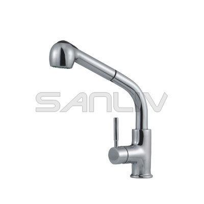 Single Handle one hole kitchen mixer faucet with spray head