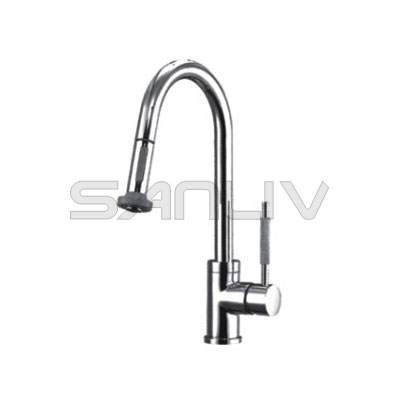 Single Handle Pull Out Spray Kitchen Mixer Faucet-28108