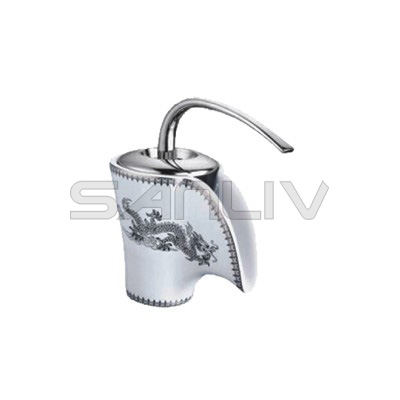 Ceramic waterfall bathroom vessel faucet-28501