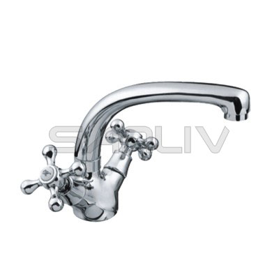 Cross Two Handle Kitchen Mixer Tap Chrome-83116