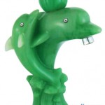 Dolphin Lavatory Faucet in Green Stone Material