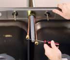Kitchen faucet installation