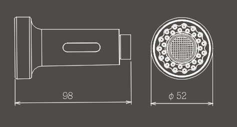 Kitchen Spray Head Dimensions