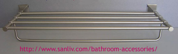 Brushed Nickel Towel Shelf Bathroom Accessories