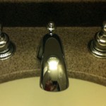 delta bathroom sink faucet before disassembly photo
