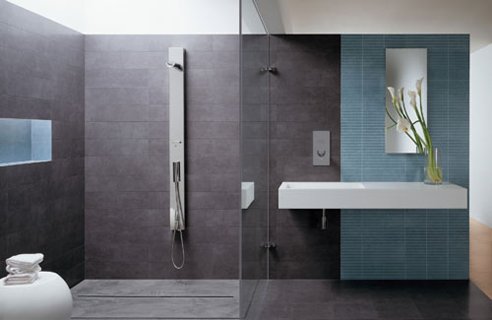 Create Bigger Bathroom Space Design picture