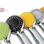 Fashion Hand Held Shower Heads with Colored Shower Panels