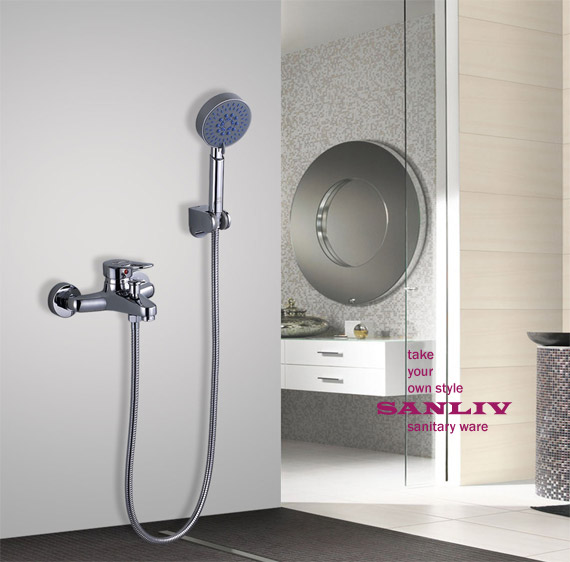 wall mounted single handle shower mixer taps