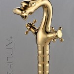 Gold Dragon Two Handle High Vessel Sink Faucet Design