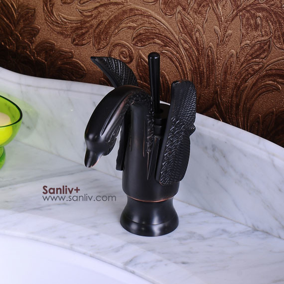 Angry Bird Style Oil Rubbed Bronze Bathroom Sink Taps