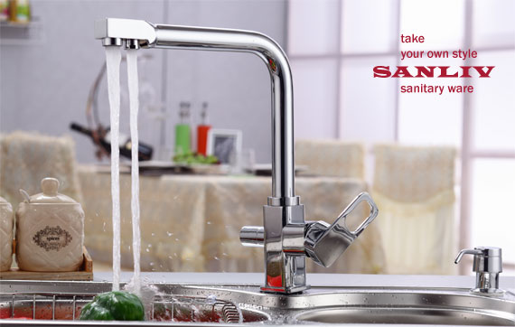 Best Triflow Kitchen Faucet with RO water by SANLIV
