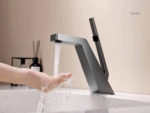 Graphite Black 1-handle Single Hole Bathroom Sink Mixer Tap